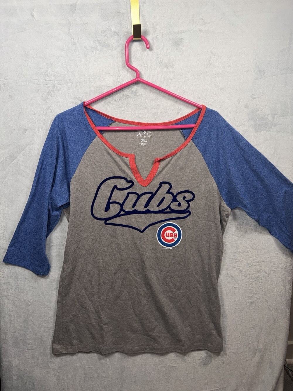 Women's Genuine Merchandise MLB Chicago Cubs 3/4 Length Sleeves XL